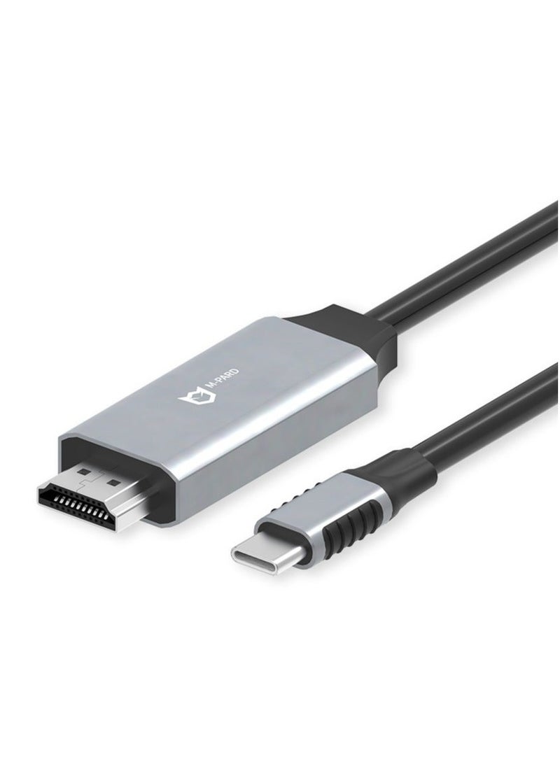 M-PARD USB C (Type-C) to HDMI cable 2M, USB 3.1 Type C Thunderbolt 3 to HDMI 4K at 60Hz UHD adapter compatible with iPhone 16/15 series iPad Pro/Air/Mini、 Samsung S24 S23 Ultra/Galaxy Z MacBook Pro、 Dell XPS, Huawei - Image 1